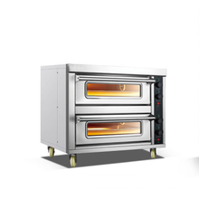 Hot Sale Commercial Pizza Bakery Bread Equipment Stainless Steel two Layer Stone Electric Oven